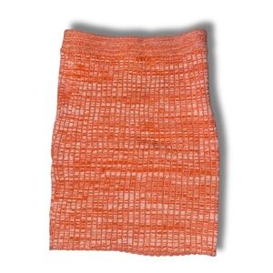 Forever 21 Vibrant Orange Knit Pencil Skirt